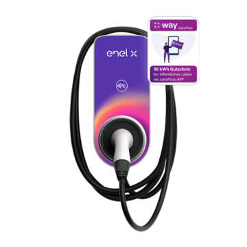 enel x way juicebox plus mit typ 2 ladekabel